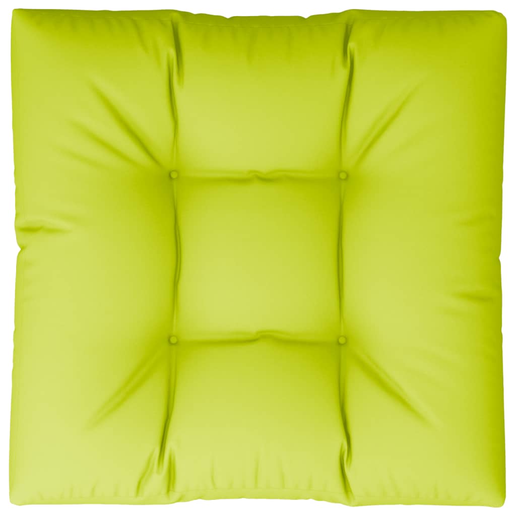Poduška na palety jasně zelená 80 x 80 x 12 cm textil