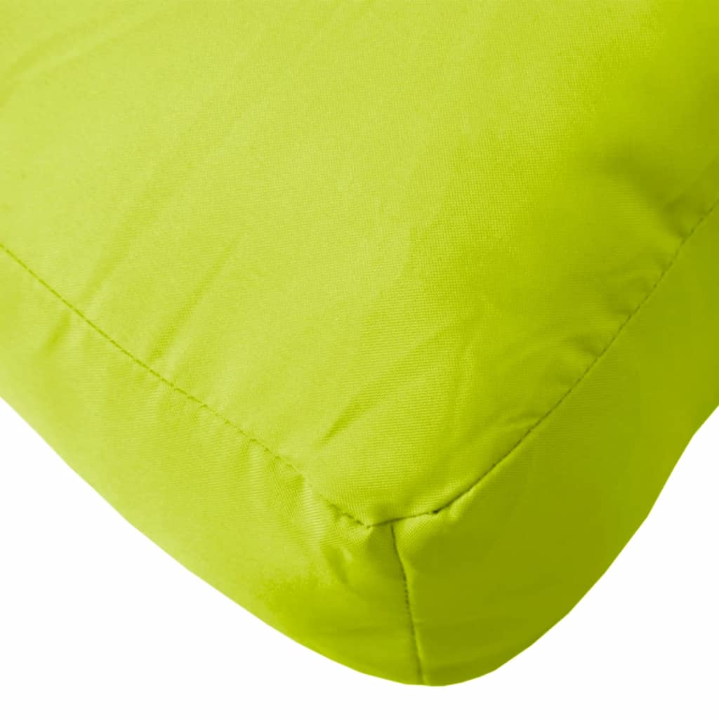 Poduška na palety jasně zelená 80 x 80 x 12 cm textil