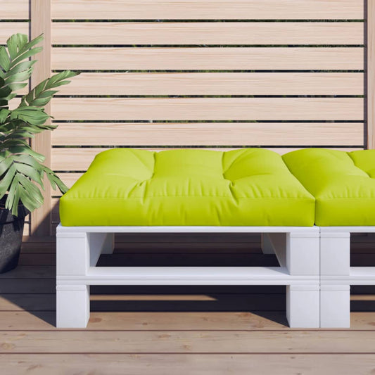 Poduška na palety jasně zelená 80 x 80 x 12 cm textil