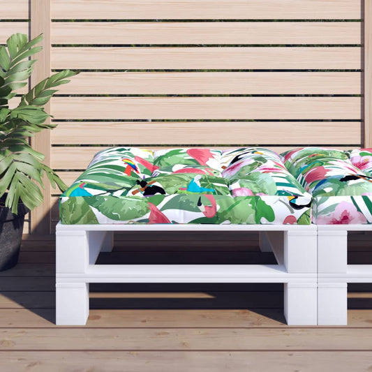 Poduška na palety vícebarevná 80 x 80 x 12 cm textil