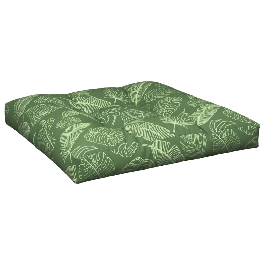 Poduška na palety vzor listů 80 x 80 x 12 cm textil
