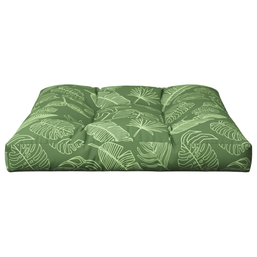 Poduška na palety vzor listů 80 x 80 x 12 cm textil