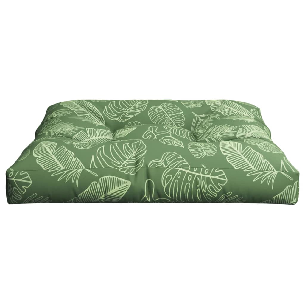 Poduška na palety vzor listů 80 x 80 x 12 cm textil