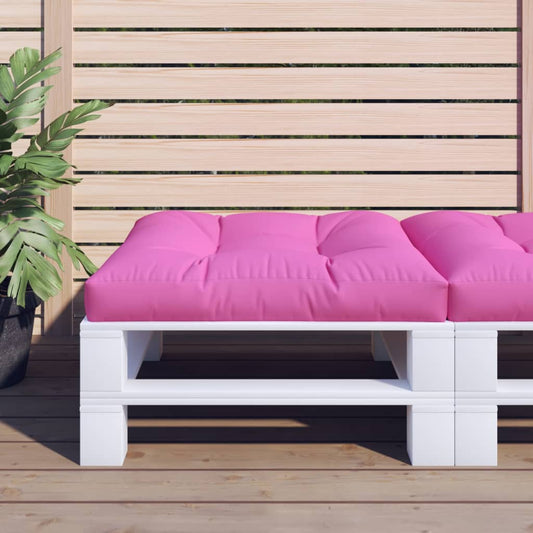 Poduška na palety růžová 80 x 80 x 12 cm textil