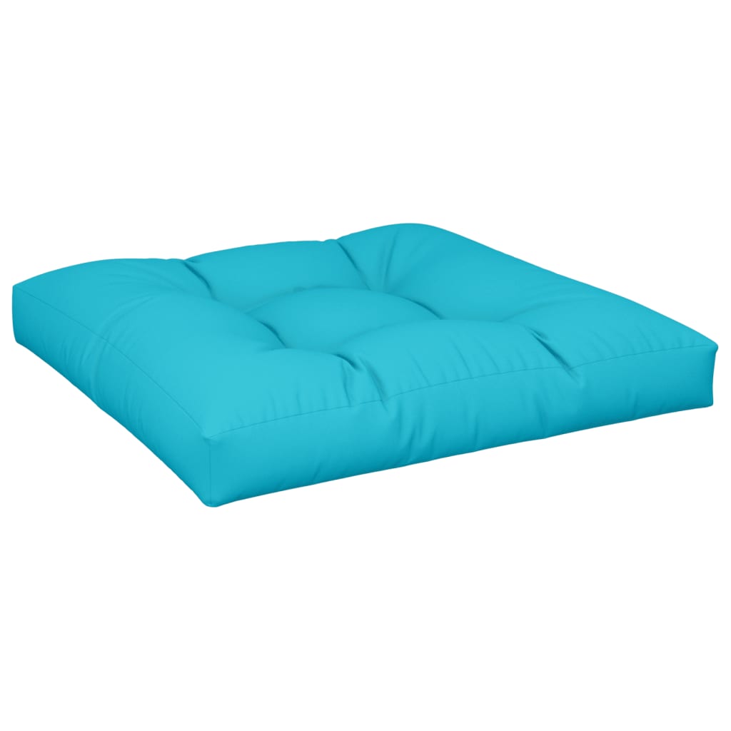 Poduška na palety tyrkysová 80 x 80 x 12 cm textil