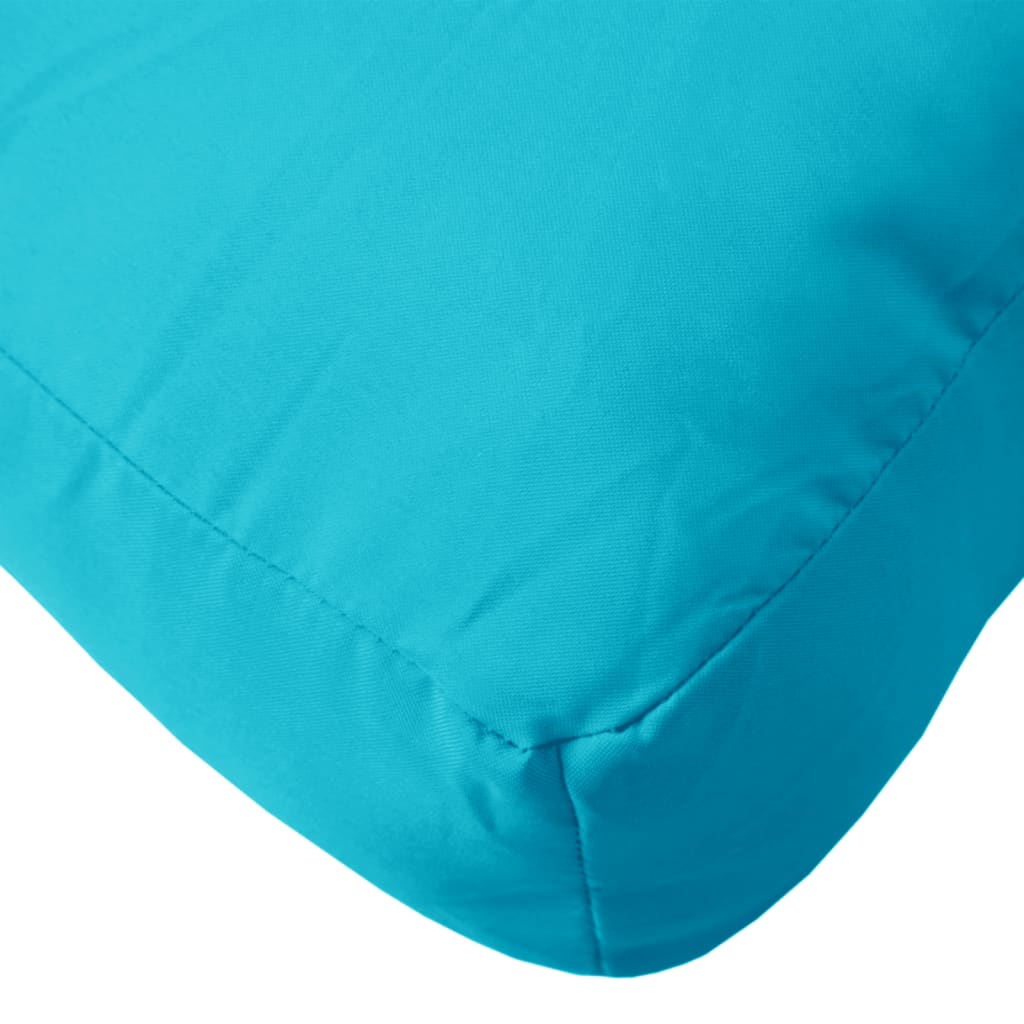 Poduška na palety tyrkysová 80 x 80 x 12 cm textil