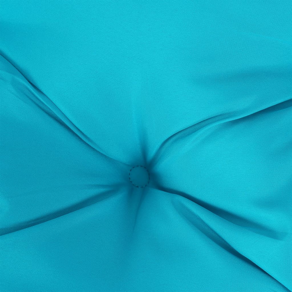 Poduška na palety tyrkysová 80 x 80 x 12 cm textil