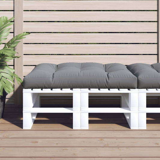 Poduška na palety šedá 120 x 80 x 12 cm textil