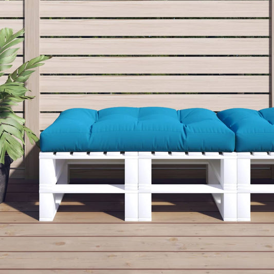 Poduška na palety modrá 120 x 80 x 12 cm textil