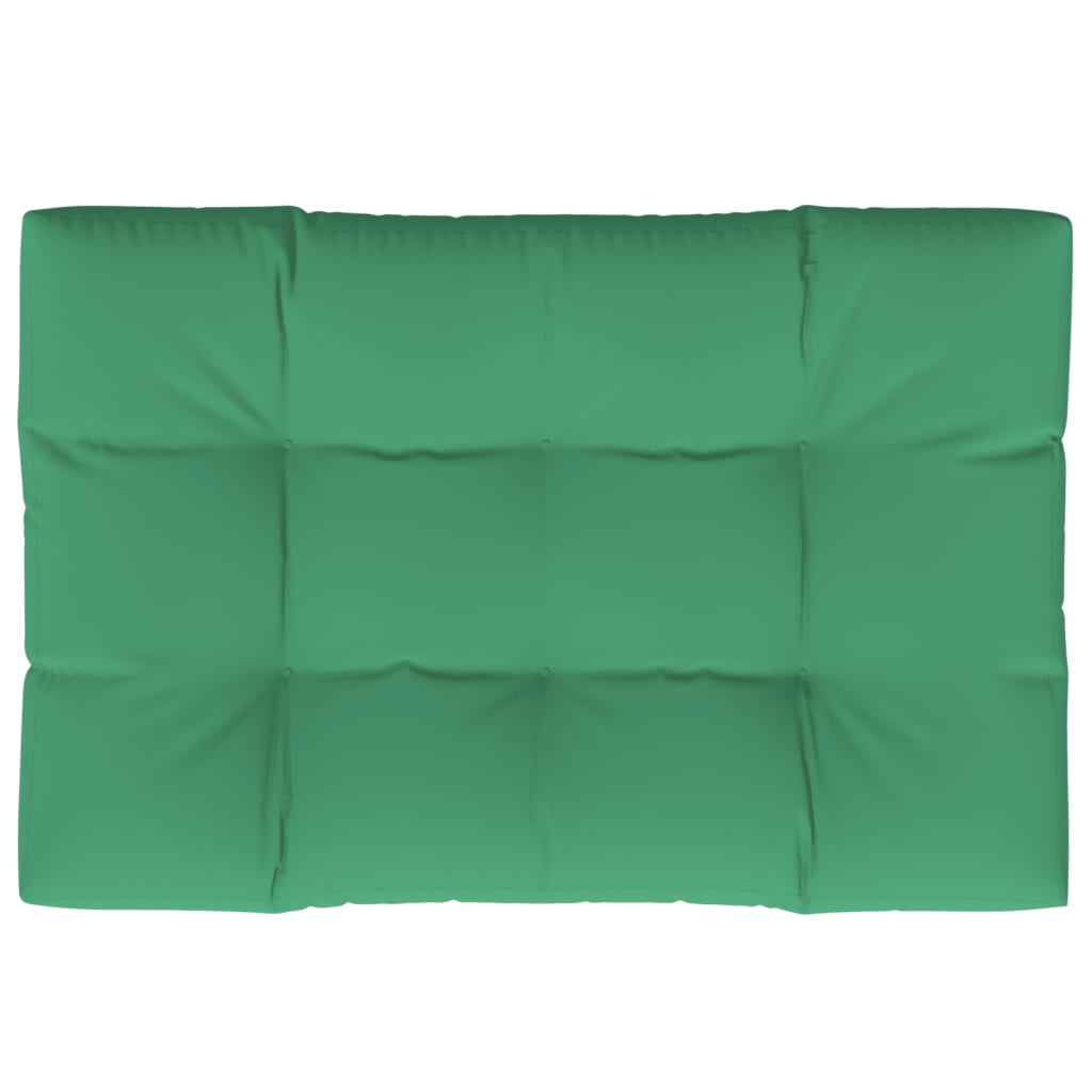 Poduška na palety zelená 120 x 80 x 12 cm textil