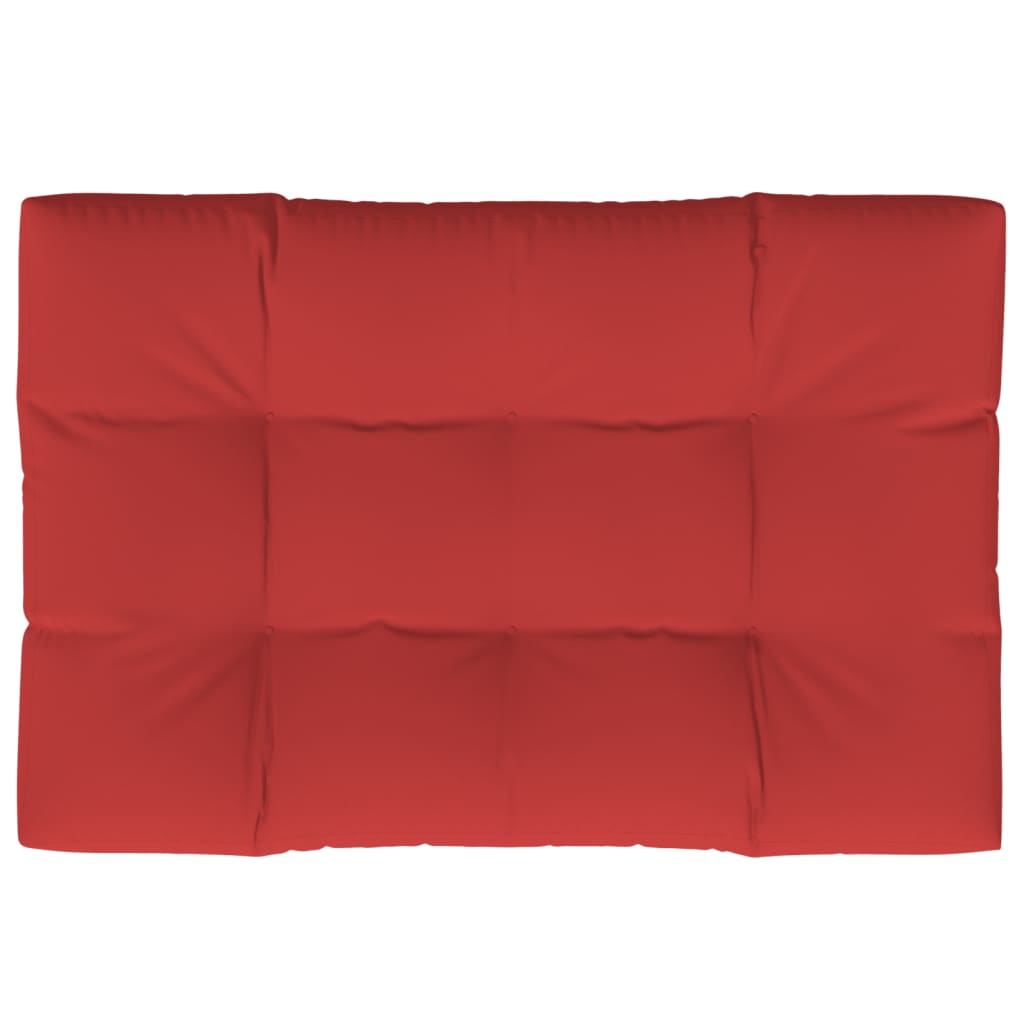 Poduška na palety červená 120 x 80 x 12 cm textil