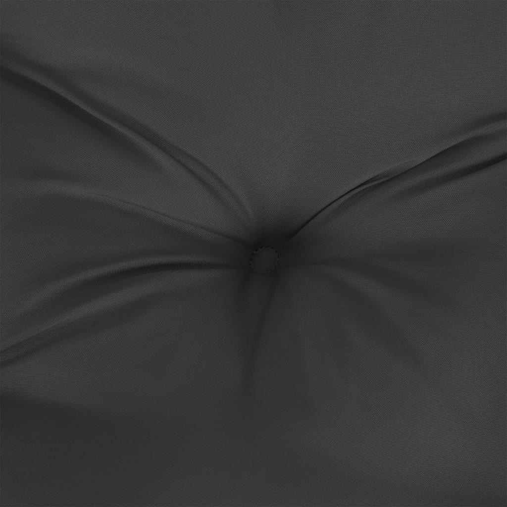 Poduška na palety černá 120 x 80 x 12 cm textil