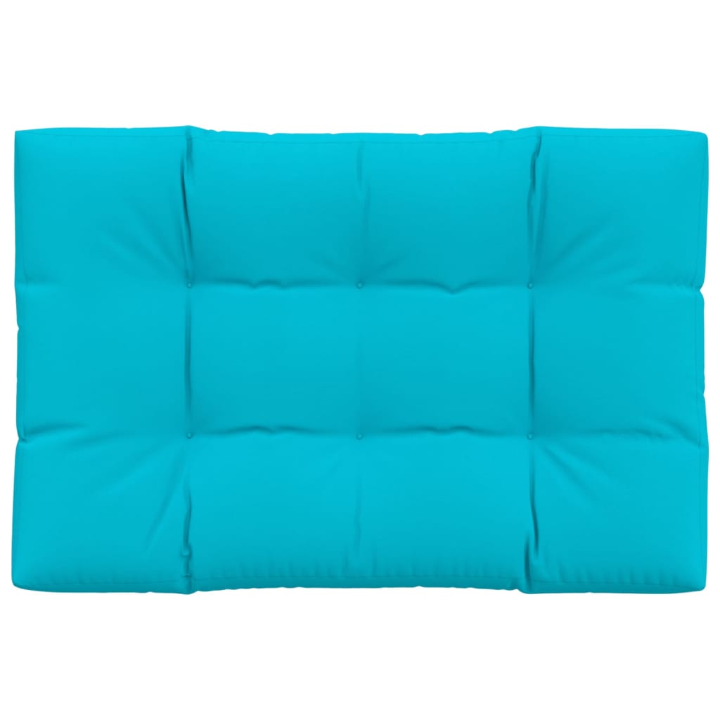 Poduška na palety tyrkysová 120 x 80 x 12 cm textil