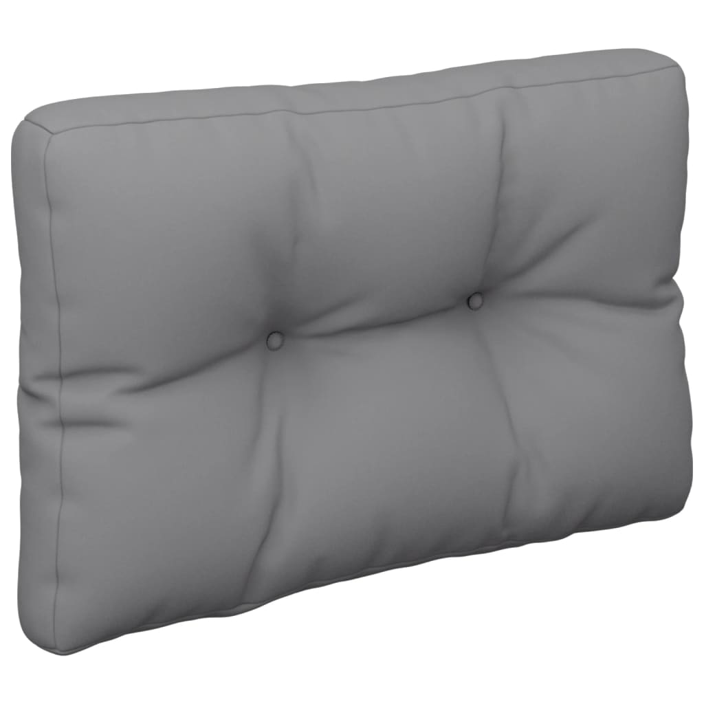 Poduška na palety šedá 50 x 40 x 12 cm textil