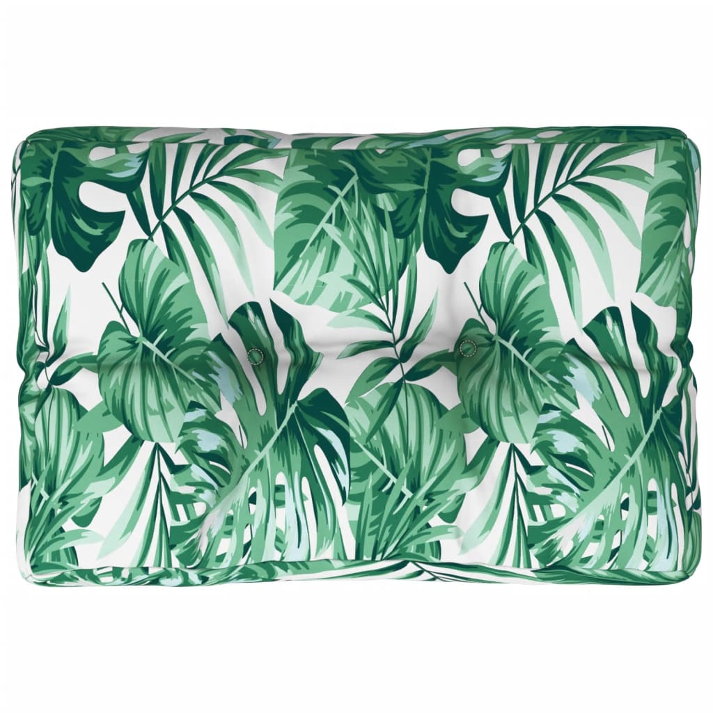 Poduška na palety vzor listů 50 x 40 x 12 cm textil