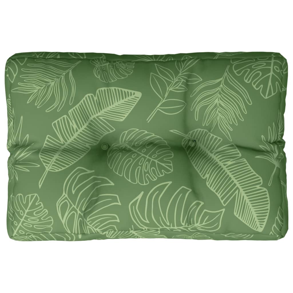 Poduška na palety vzor listů 50 x 40 x 12 cm textil