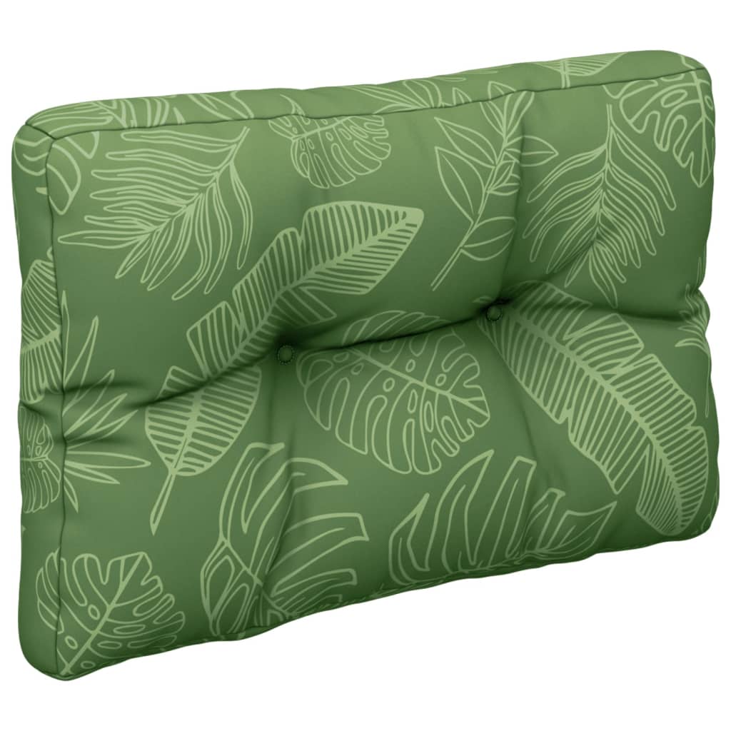 Poduška na palety vzor listů 50 x 40 x 12 cm textil
