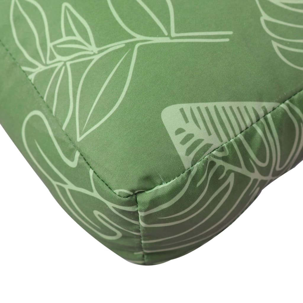 Poduška na palety vzor listů 50 x 40 x 12 cm textil
