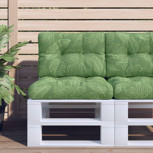 Poduška na palety vzor listů 50 x 40 x 12 cm textil