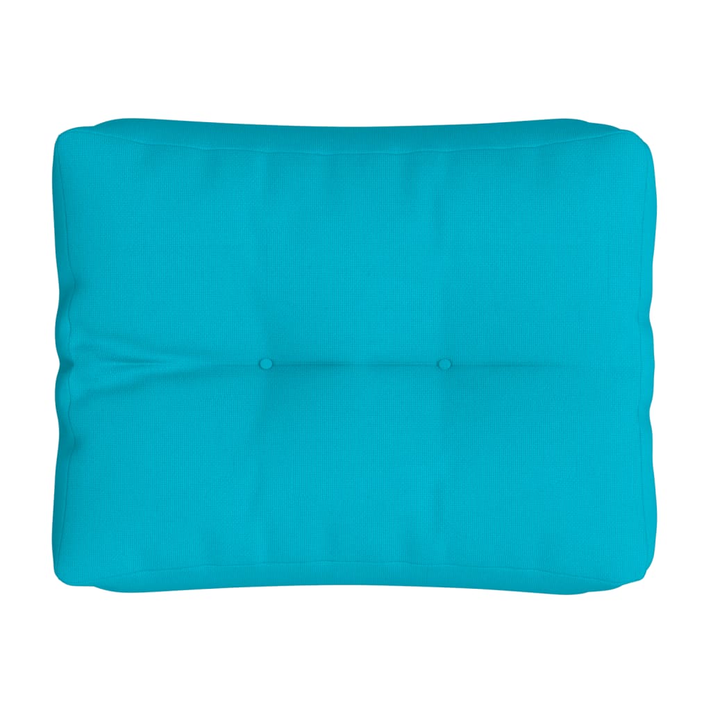 Poduška na palety tyrkysová 50 x 40 x 12 cm textil