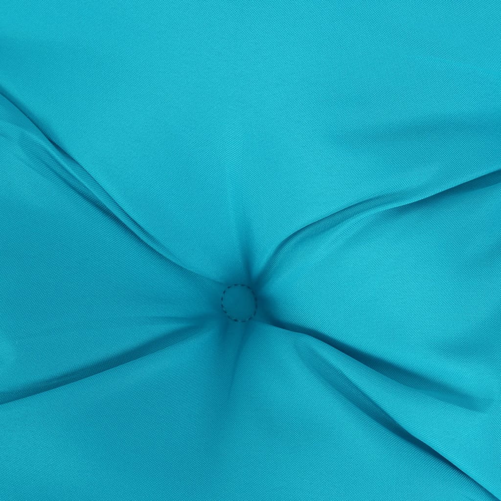 Poduška na palety tyrkysová 50 x 40 x 12 cm textil