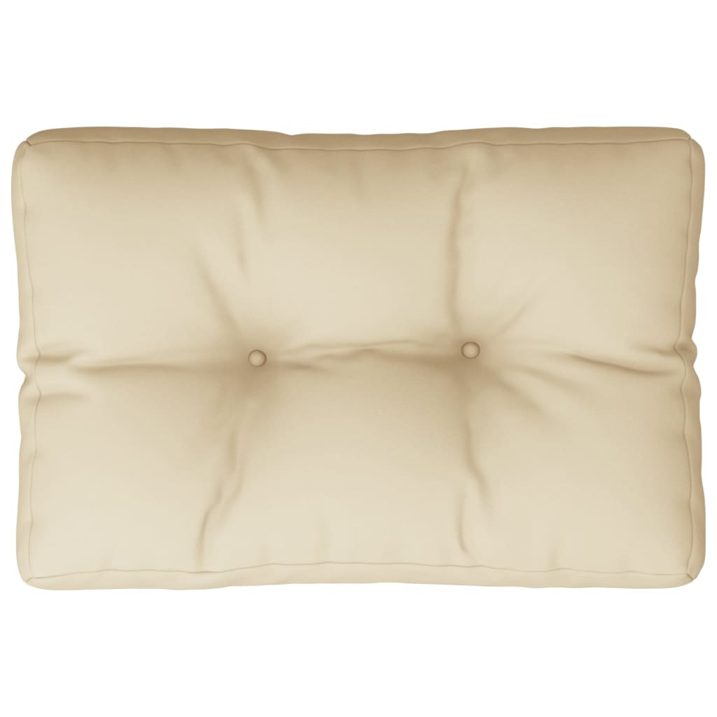 Poduška na palety béžová 60 x 40 x 12 cm textil