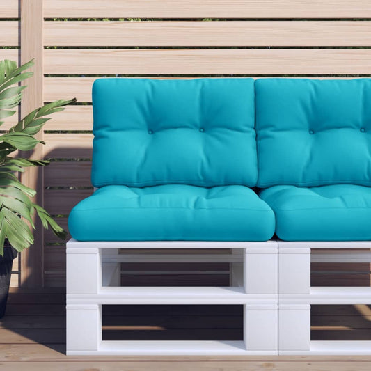 Poduška na palety tyrkysová 60 x 40 x 12 cm textil