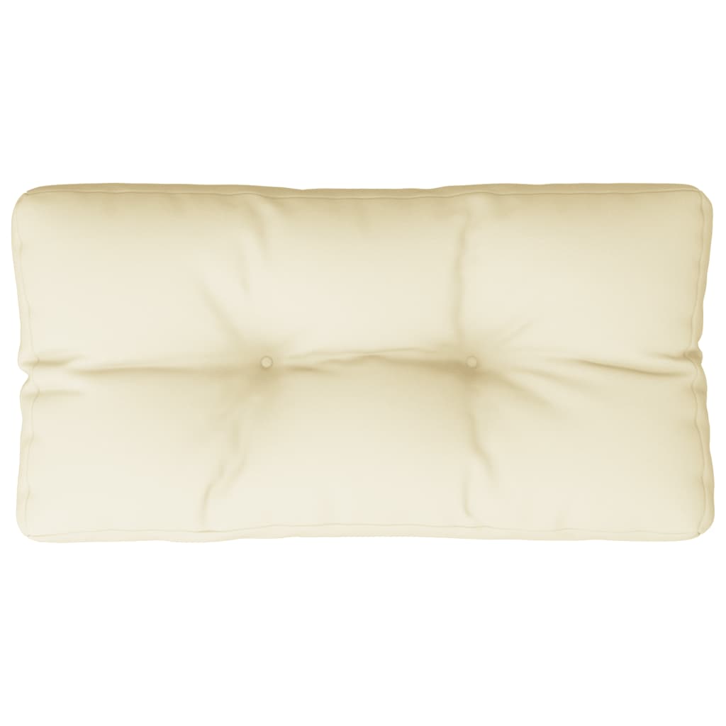 Poduška na palety krémová 70 x 40 x 12 cm textil