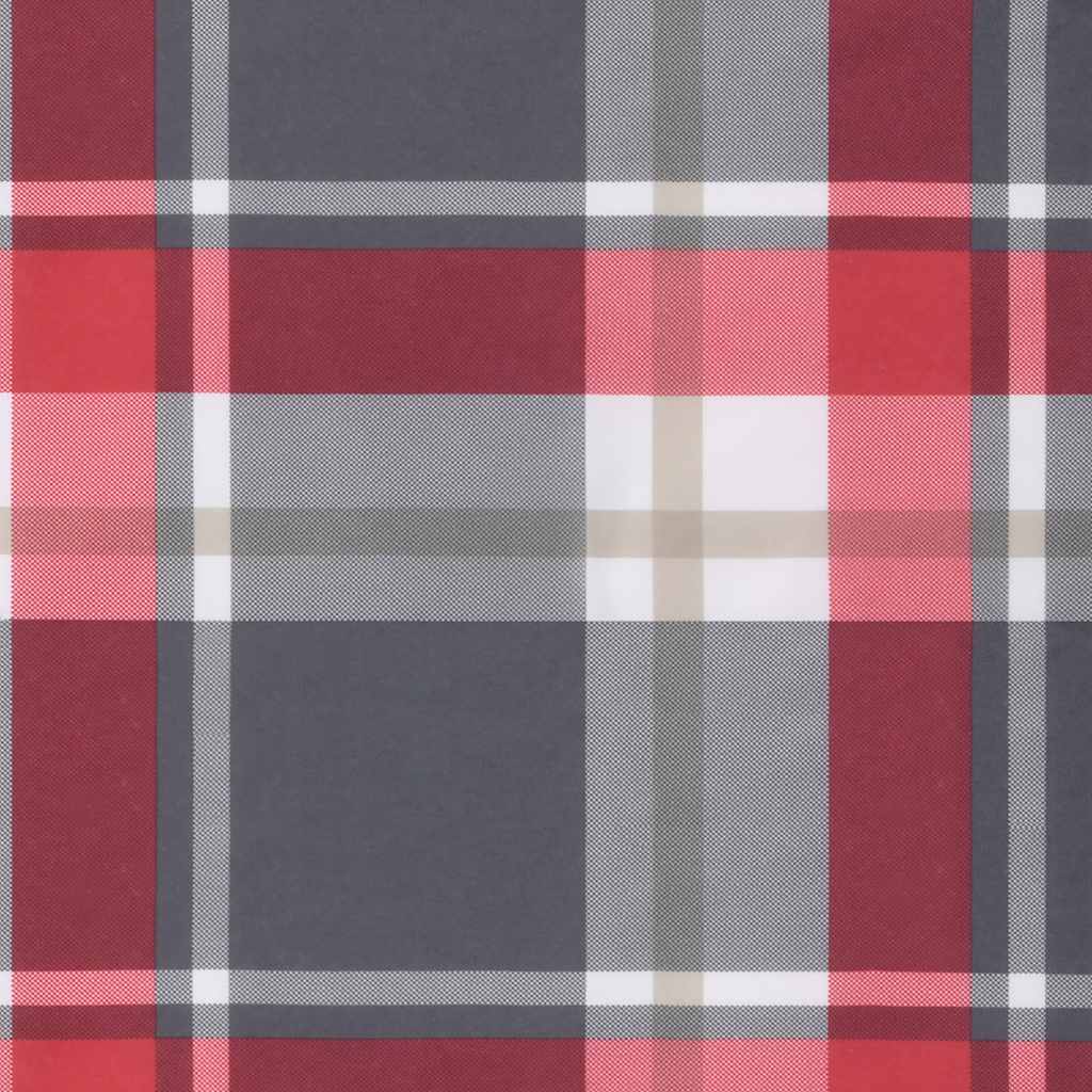 Poduška na palety červená károvaná 70 x 40 x 12 cm textil
