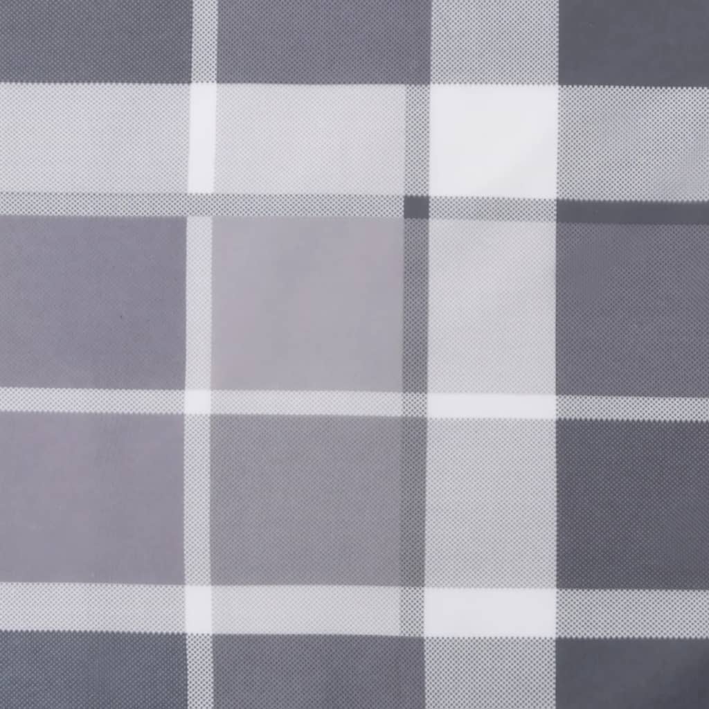 Poduška na palety šedá károvaná 70 x 40 x 12 cm textil