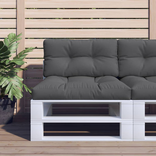 Poduška na palety antracitová 80 x 40 x 12 cm textil