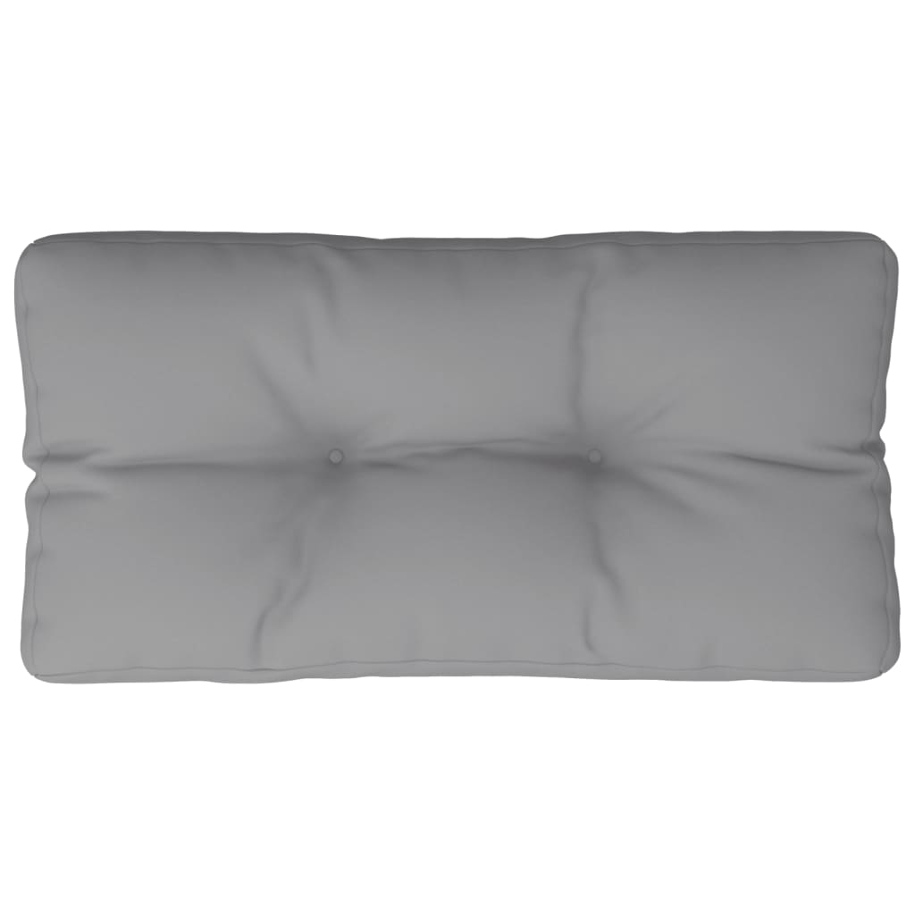 Poduška na palety šedá 80 x 40 x 12 cm textil