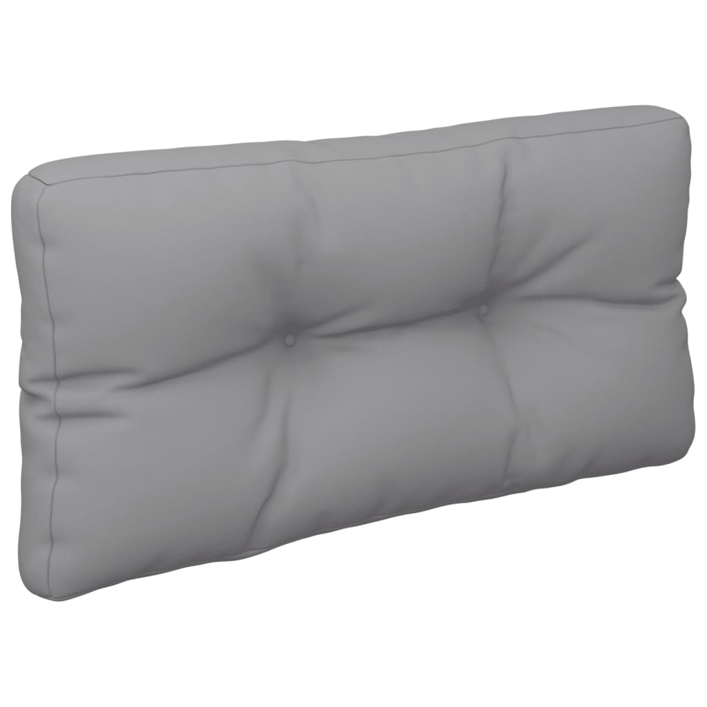 Poduška na palety šedá 80 x 40 x 12 cm textil