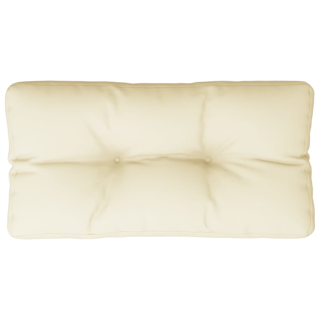 Poduška na palety krémová 80 x 40 x 12 cm textil