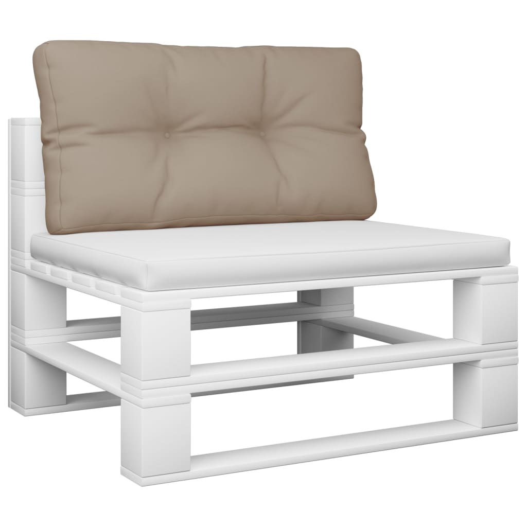 Poduška na palety taupe 80 x 40 x 12 cm textil