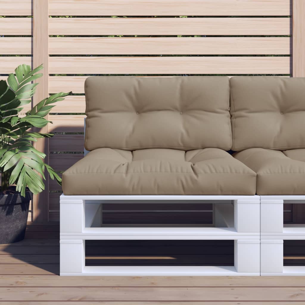 Poduška na palety taupe 80 x 40 x 12 cm textil