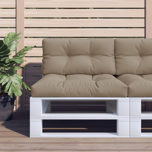 Poduška na palety taupe 80 x 40 x 12 cm textil