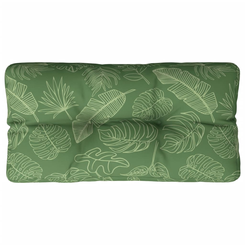 Poduška na palety vzor listů 80 x 40 x 12 cm textil