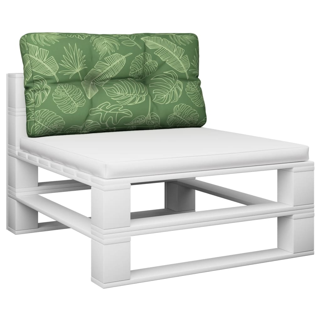 Poduška na palety vzor listů 80 x 40 x 12 cm textil