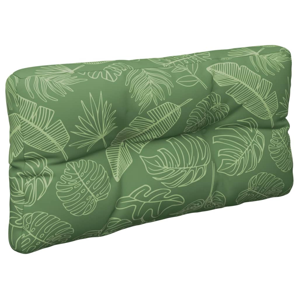 Poduška na palety vzor listů 80 x 40 x 12 cm textil