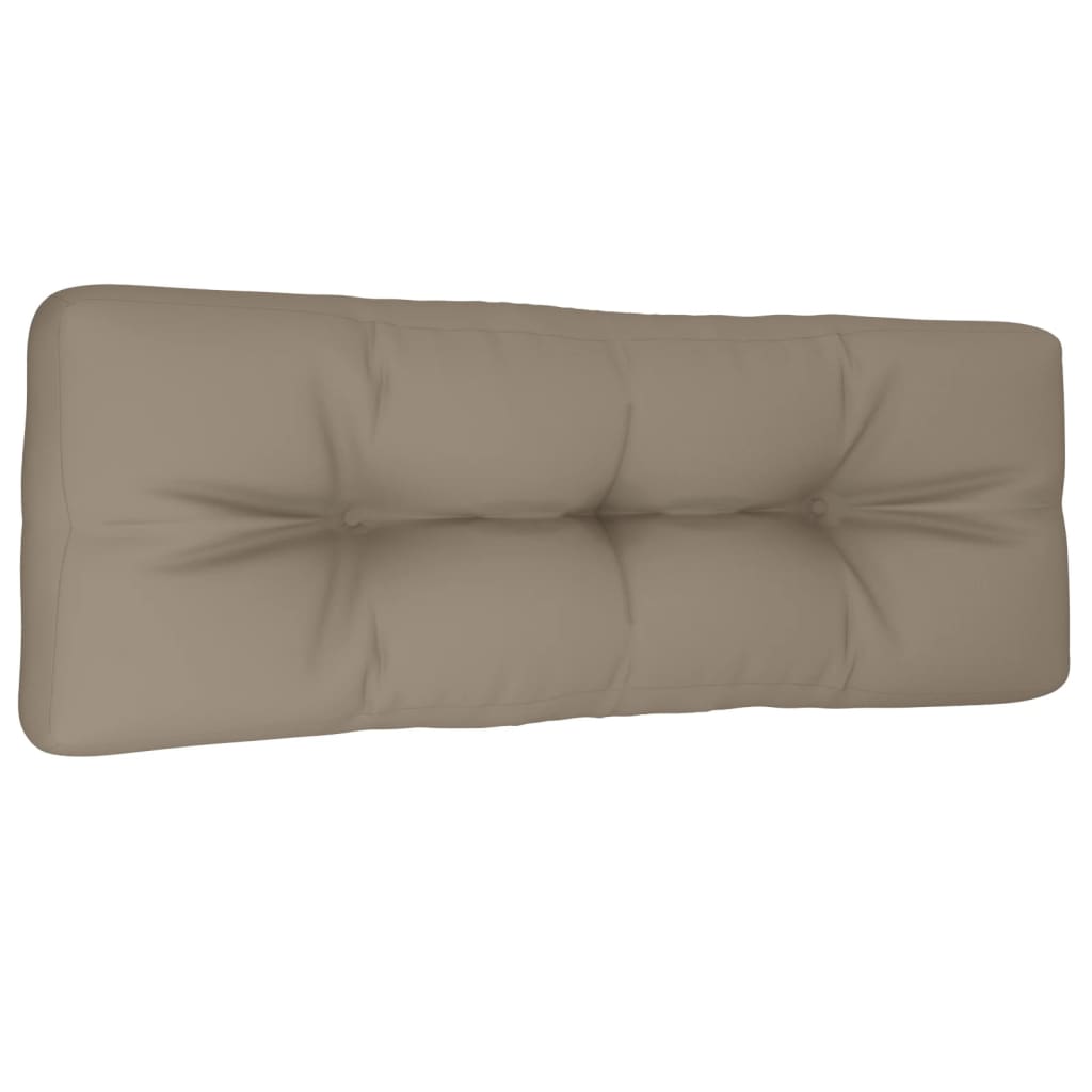 Poduška na palety taupe 120 x 40 x 12 cm textil