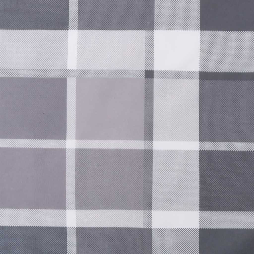 Poduška na palety šedá károvaná 120 x 40 x 12 cm textil
