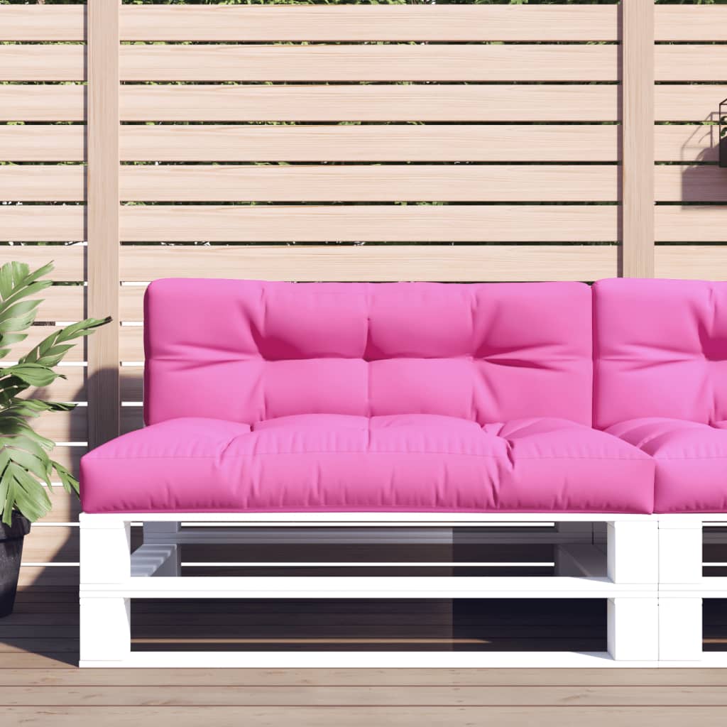 Poduška na palety růžová 120 x 40 x 12 cm textil