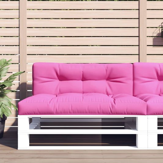 Poduška na palety růžová 120 x 40 x 12 cm textil