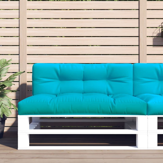 Poduška na palety tyrkysová 120 x 40 x 12 cm textil