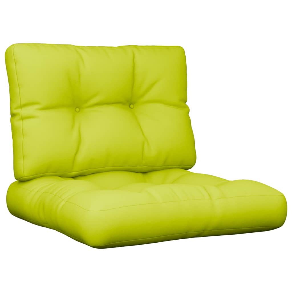 Podušky na palety 2 ks jasně zelené textil