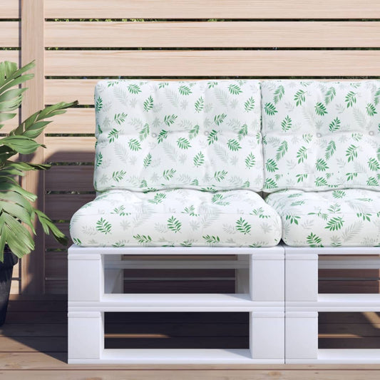 Podušky na palety 2 ks vzor listů textil