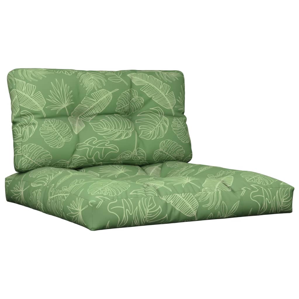 Podušky na palety 2 ks vzor listů textil