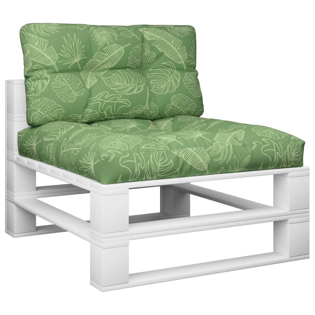 Podušky na palety 2 ks vzor listů textil