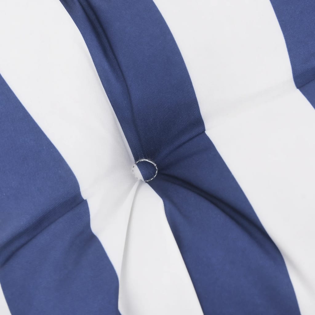 Podušky na palety 2 ks modré a bílé pruhy textil